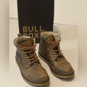Men's Brown Bull Boxer Leather Lace-Up Boots
